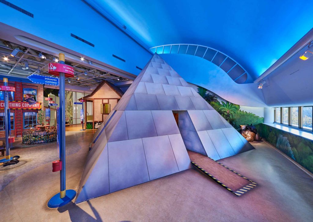 The Canadian Museum of History in Ottawa features a large pyramid as its centerpiece.