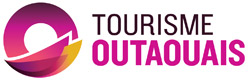 The logo for Tourisme Outaouais showcasing the Canadian Museum of History.