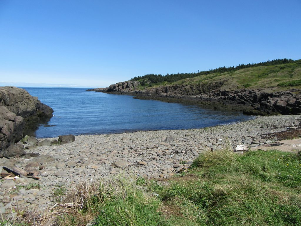 An example of coastal erosion threatening archaeological sites on Nova Scotia’s South Shore.