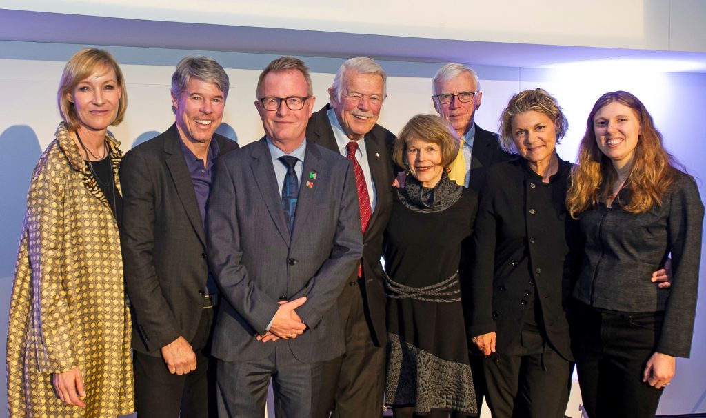 From left to right: Yvonne Fleck, David Fleck, Mark O’Neill, Jim Fleck, Judy Mills, Russ Mills, Paula Fleck and Jamie Fleck.