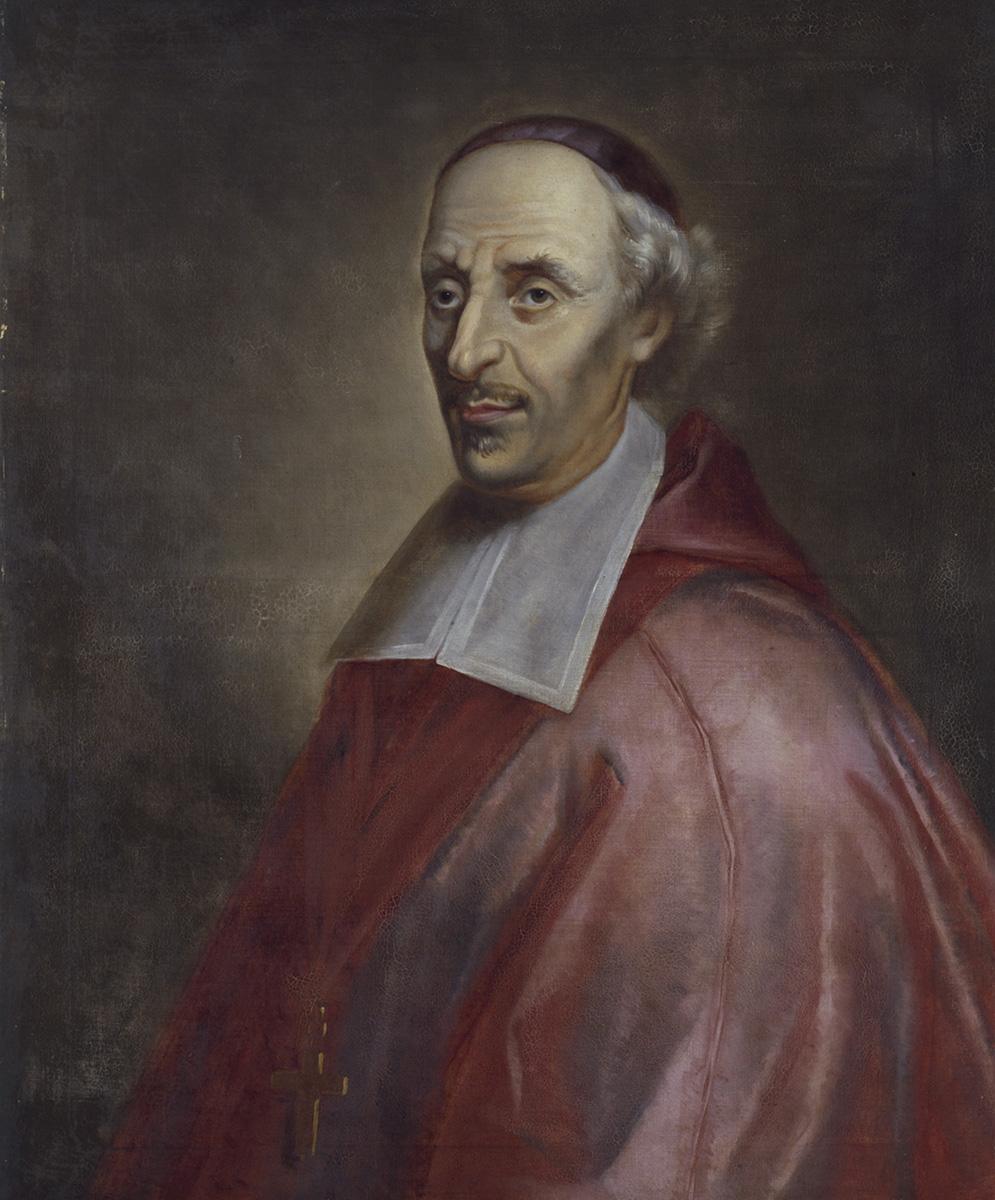 A painting of a man in a red robe on display at the Canadian Museum of History in Ottawa.