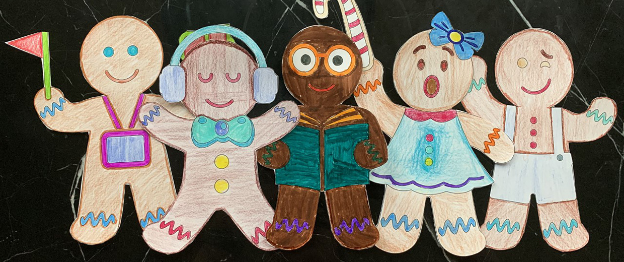 A group of gingerbread men are posing for a picture at the Canadian Museum of History in Ottawa.