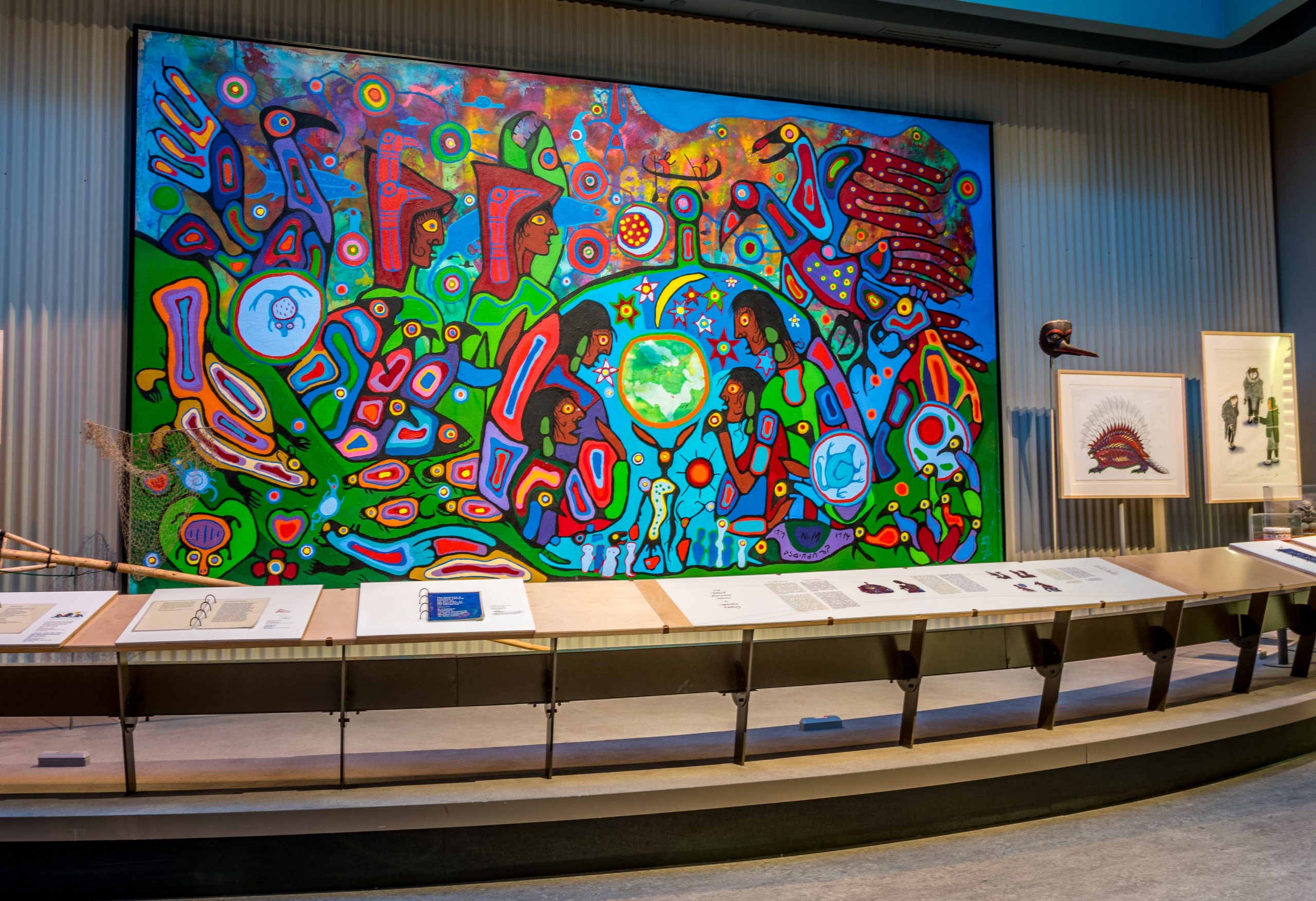 A large painting on a wall at the Canadian Museum of History in Ottawa.