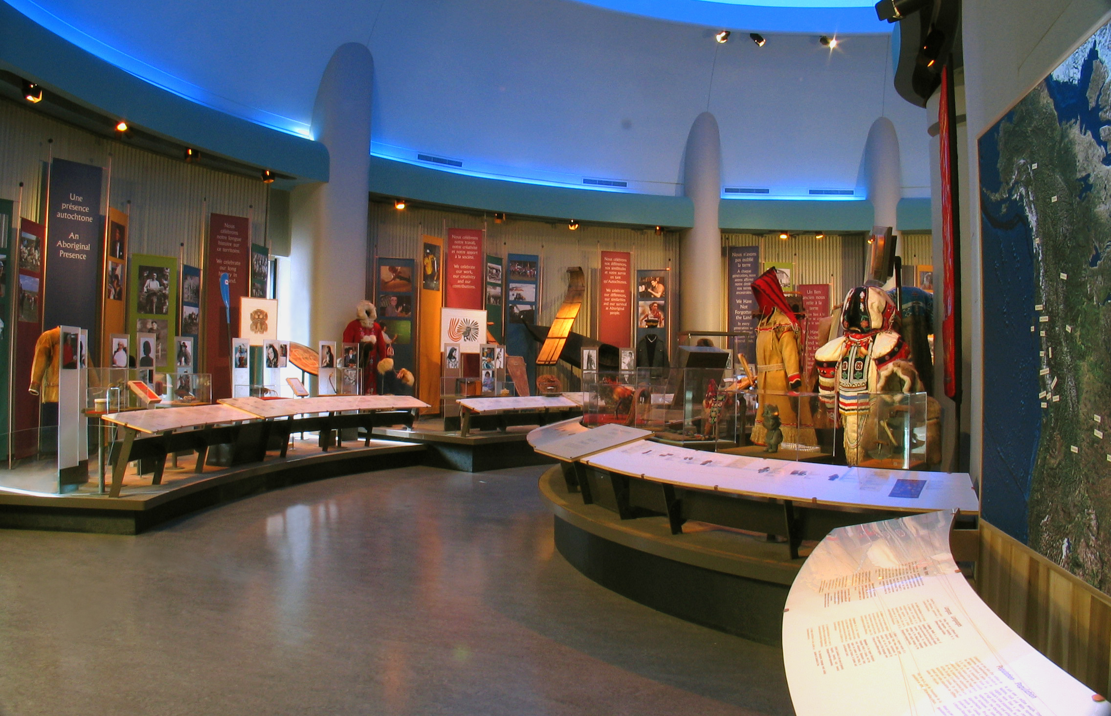 Artifacts on display at the Canadian Museum of History in Ottawa.