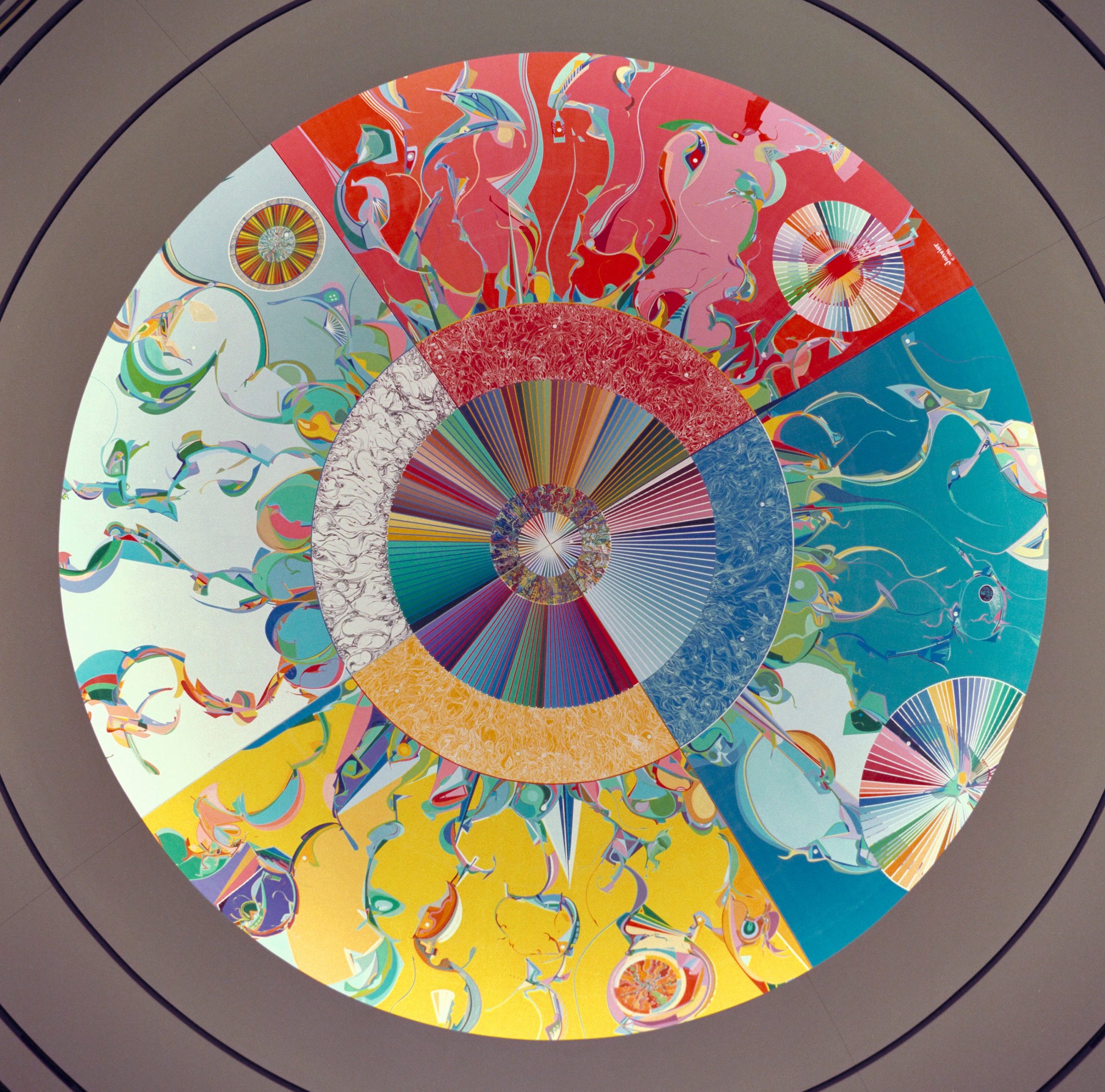 A colorful circle displayed at the Canadian Museum of History in Ottawa.