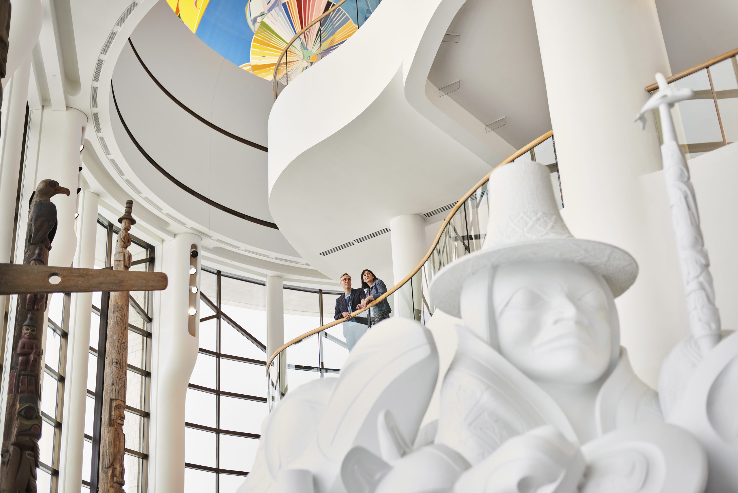 In the Canadian Museum of History, in Ottawa, there is a stunning statue of a man and a woman on a grand staircase.