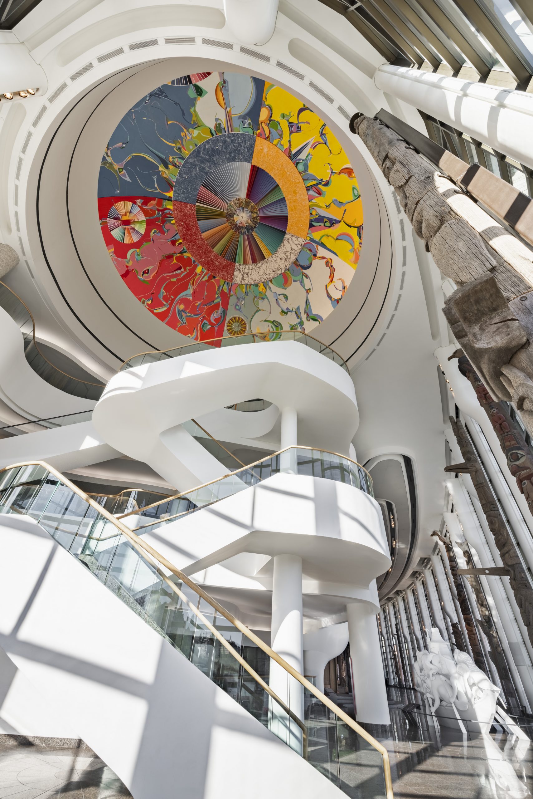 A circular ceiling in the Canadian Museum of History, in Ottawa.