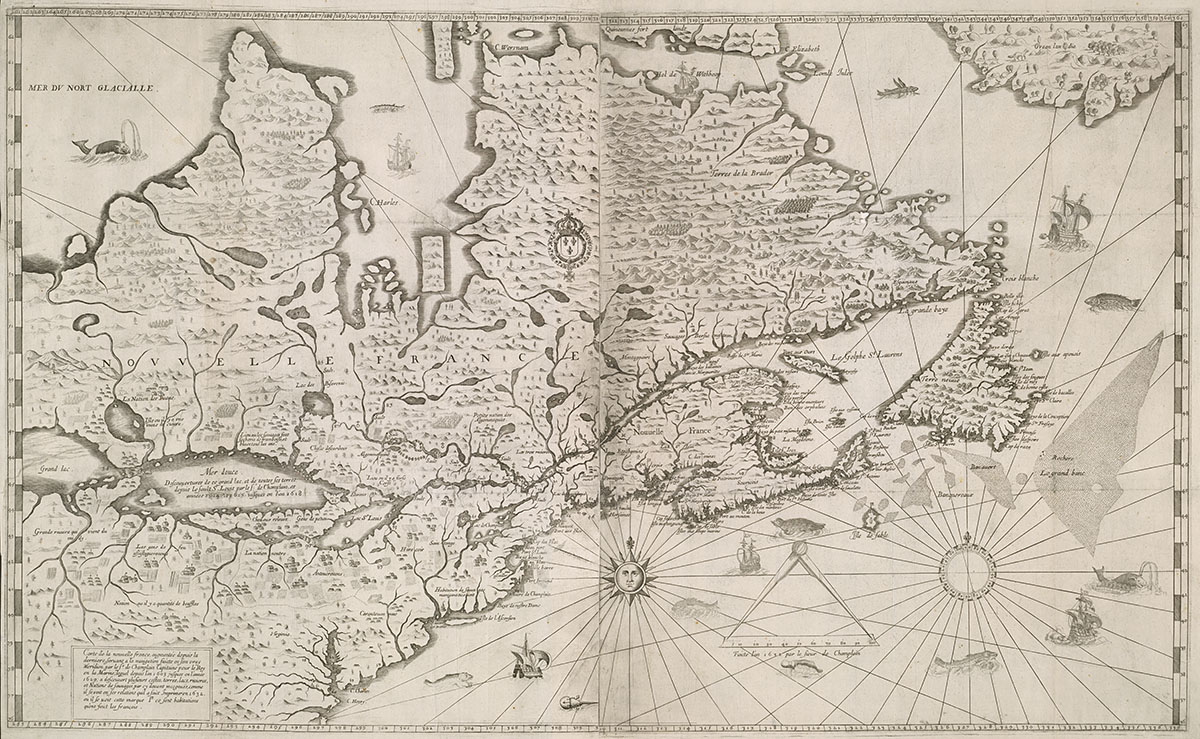 An old map of Nova Scotia in the Canadian Museum of History.