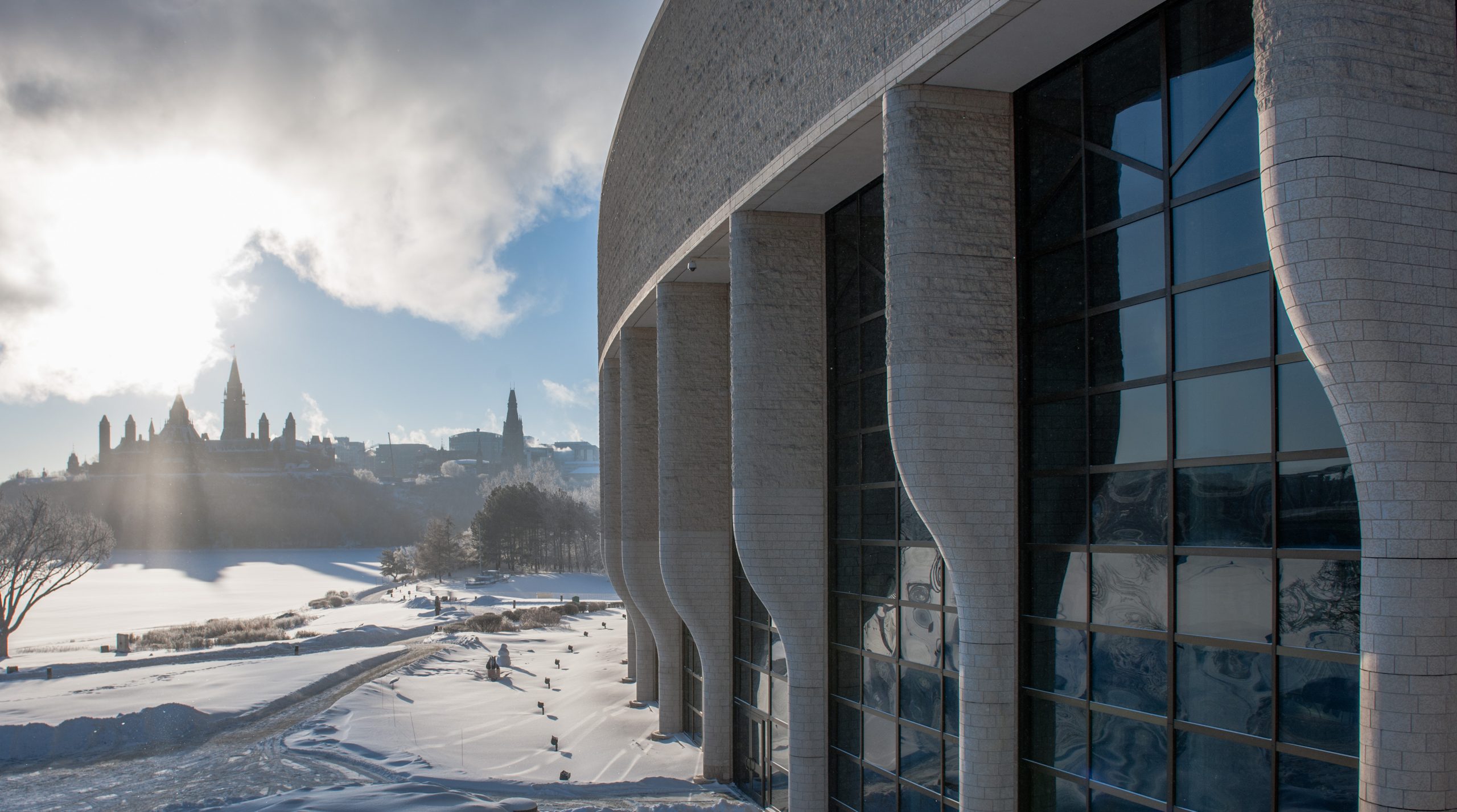 Exterior building image with snowy trails